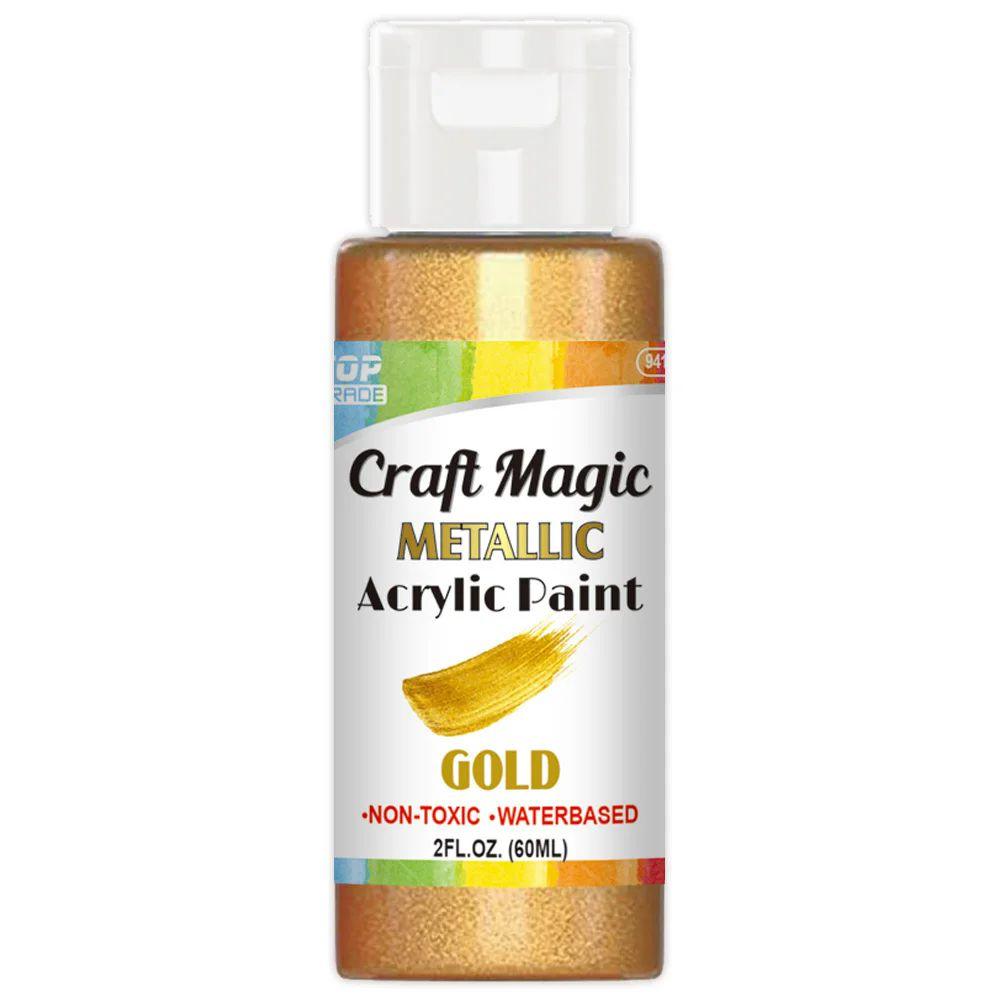 20 Wholesale 2oz/60ml Acrylic Paint Metallic Gold image