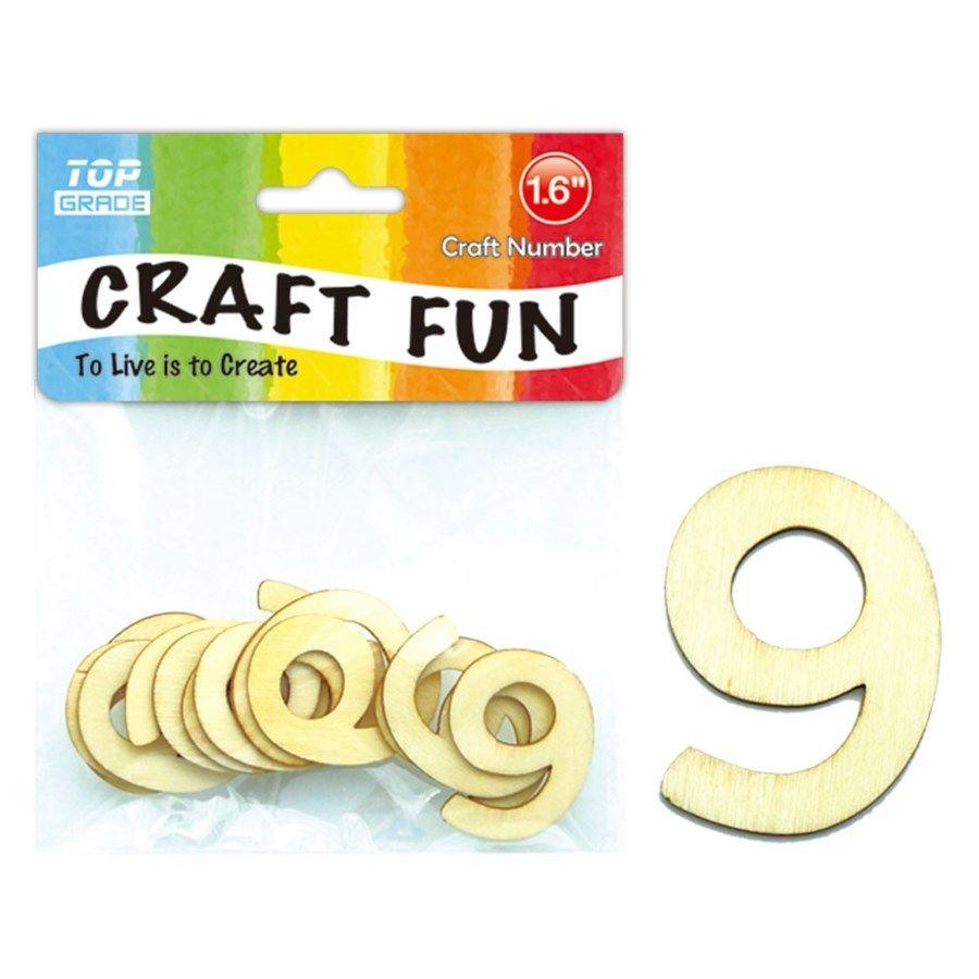 12 Wholesale Wooden Craft Number 9 image