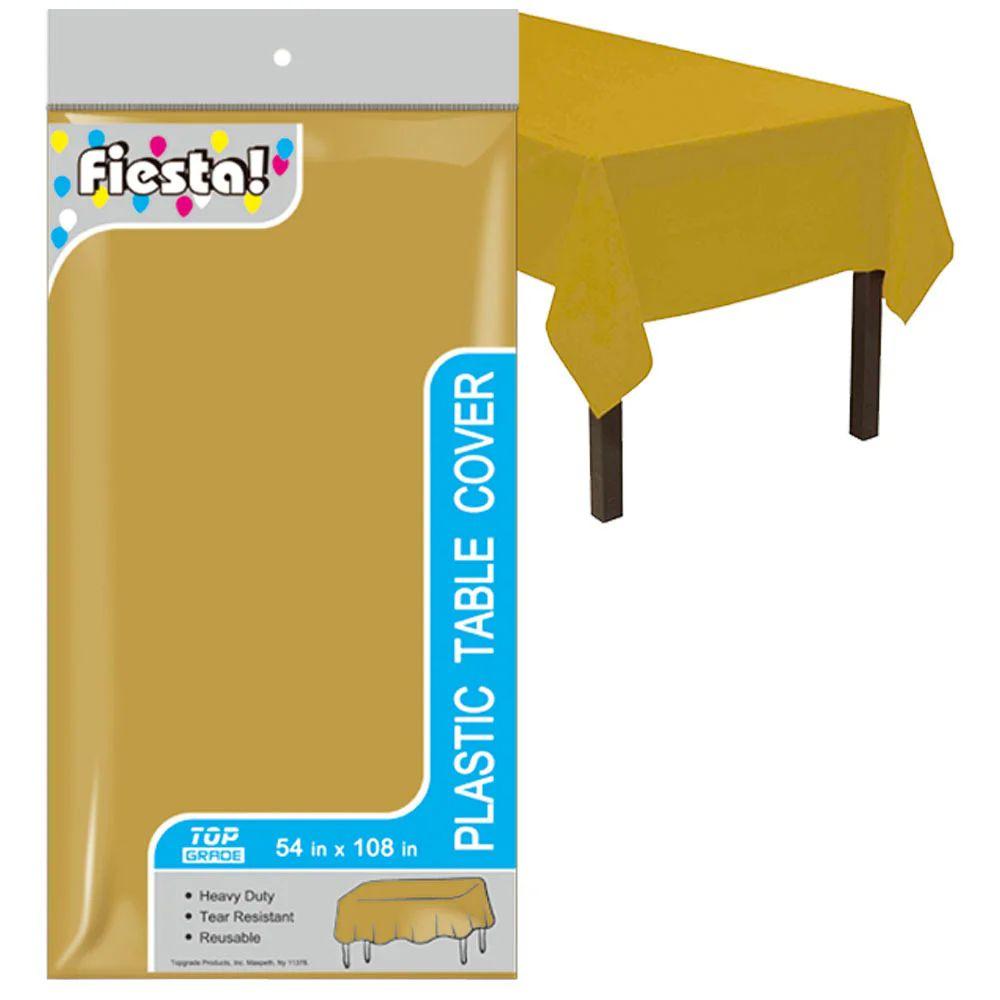 48 Wholesale Plastic Table Cover Gold image