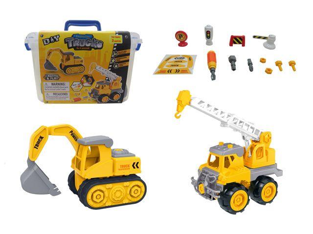 12 Wholesale Jumbo Construction Vehicle Assembly 2pc Set image