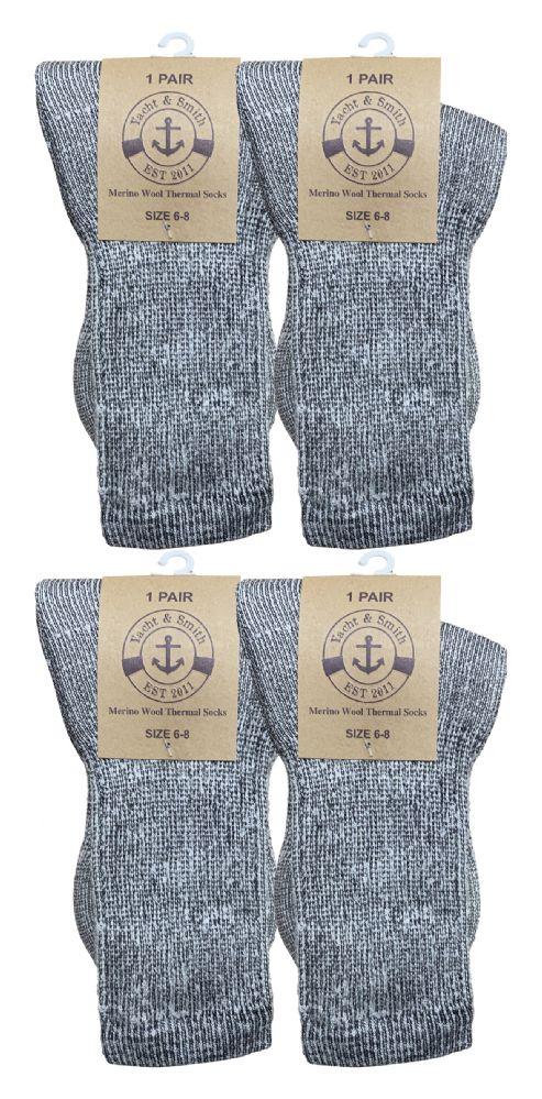 60 Wholesale Yacht & Smith Kid's Terry Lined Merino Wool Thermal Boot Socks image