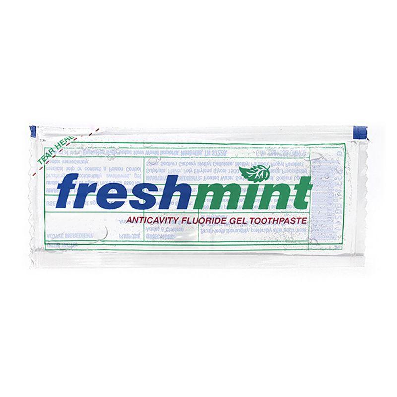 1000 Wholesale Freshmint 0.28 Oz. Single Use Clear Gel Anticavity Fluoride Toothpaste Packet image