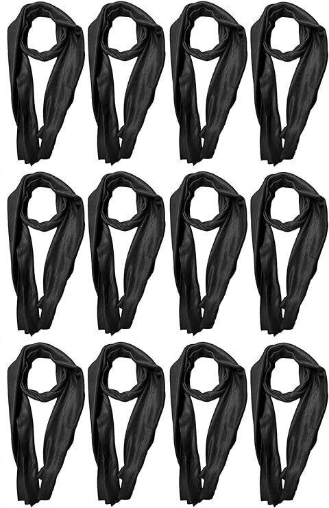 Wholesale Yacht & Smith Solid Black Color Warm Winter Fleece Scarves image