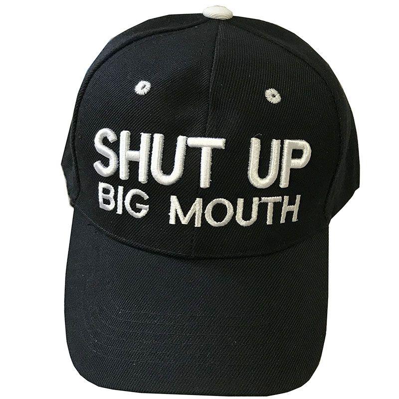 36 Wholesale Shut Up Big Mouth Embroidered Baseball Cap image