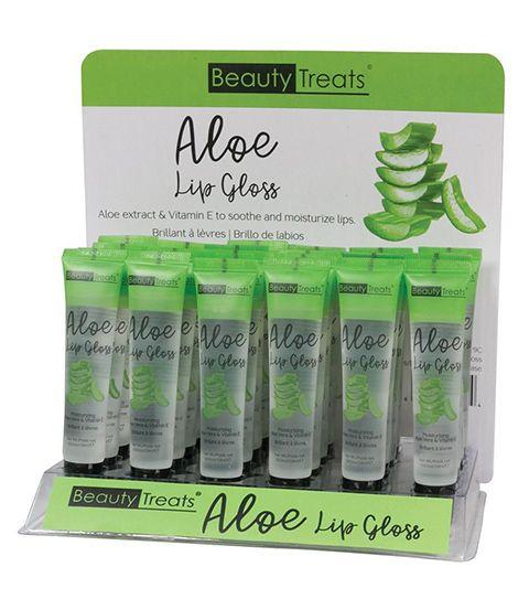 96 Wholesale Beauty Treat Natural Aloe Lip Gloss image