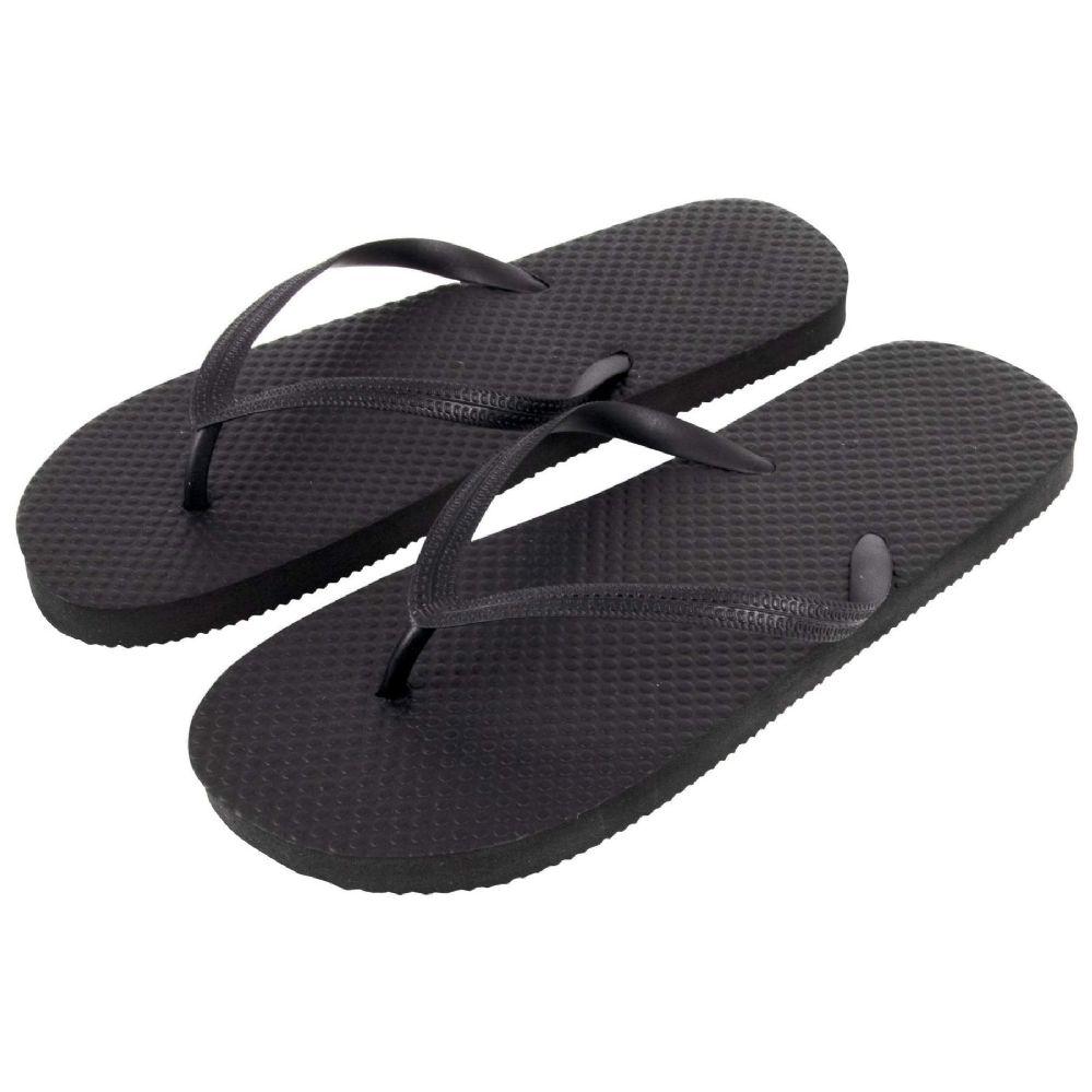 50 Wholesale Men's Flip Flops Black image