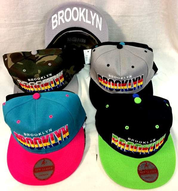 36 Wholesale Flat Bill Snap Back Hat Brooklyn image