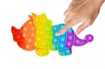 24 Wholesale Bubble Pop Toys Triceratops Dino image