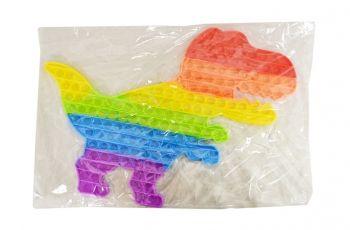4 Wholesale Bubble Pop Toy Jumbo Rainbow Dinosaur image