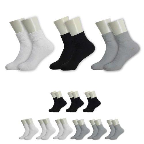120 Wholesale Ankle Loose Fit Diabetic Wholesale Socks Size 10-13 In 3 Assorted Colors image