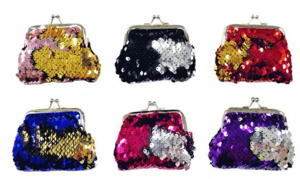 72 Wholesale Reversible Sequin Clasp Coin Purse image