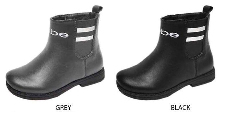 12 Wholesale Toddler Girl's Varsity Chelsea Boots W/ Bebe Printed Logo image
