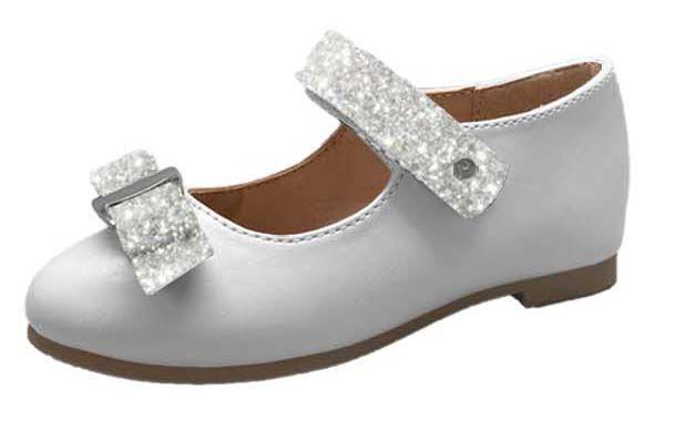 12 Wholesale Toddler Flower Girl Dual Strapped Wedding Flats W/ Embroidered Glitter image