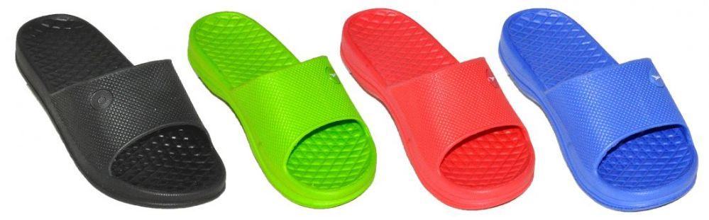 48 Wholesale Boy's & Girl's Slide Sandals - Assorted Colors - Sizes 12/13-4/5 image