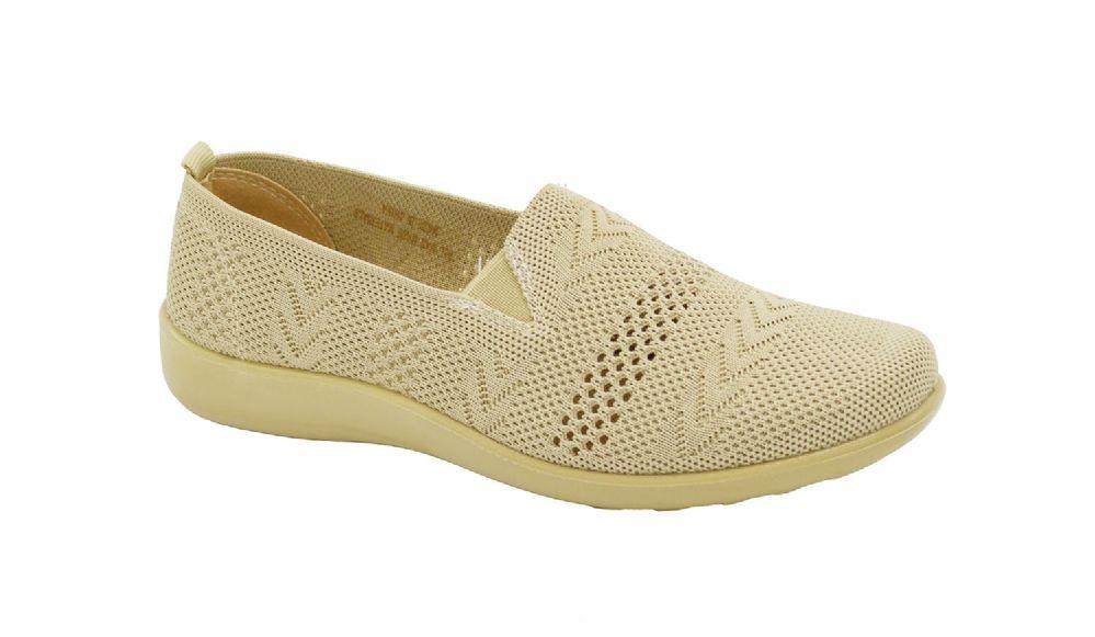 12 Wholesale Flat Shoes Women Loafers Comfortable Casual Nature Driving Breathable, Walking Slip On Shoes Woman White Color Size 5-10 image