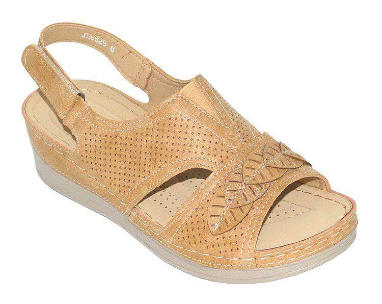 12 Wholesale Women Sandals Ankle Buckle Strap Sandals Fashion Summer Beach Sandals Open Toe Color Tan Size 5-10 image