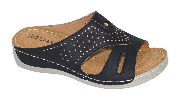 12 Wholesale Platform Sandals For Women Sole Open Toe Color Black Size 5-10 image
