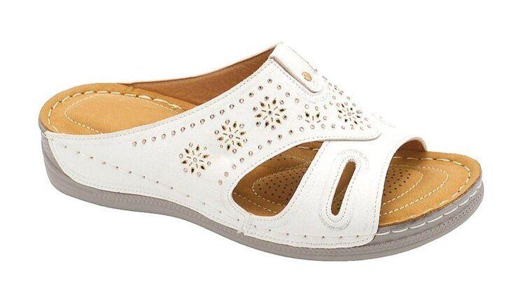12 Wholesale Platform Sandals For Women Sole Open Toe Color White Size 5-10 image