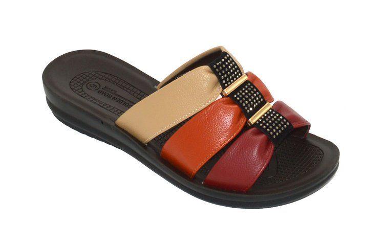 18 Wholesale Women Slides Sandals Soft Pu Platform Wedges Sandals Shoes Woman Indoor Outdoor Color Beige Size 5-10 image