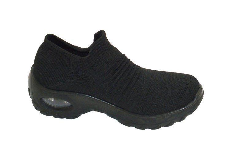 12 Wholesale Women's Sneakers, Breathable, Running Shoes, Comfortable Shoes In Black Assorted Size image