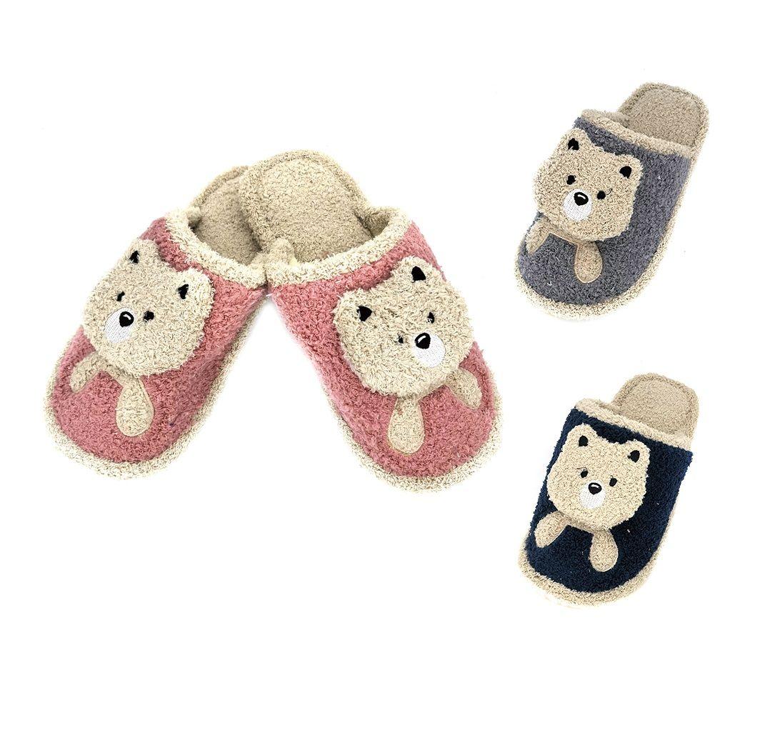 36 Wholesale Cute Animal Slippers Warm Winter Slippers Soft Fleece Plush House Slippers image