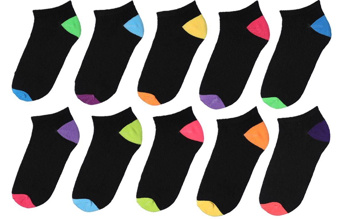 12 Wholesale Women's 10 Pairs Mega Pack No Show Socks Size 9-11 image