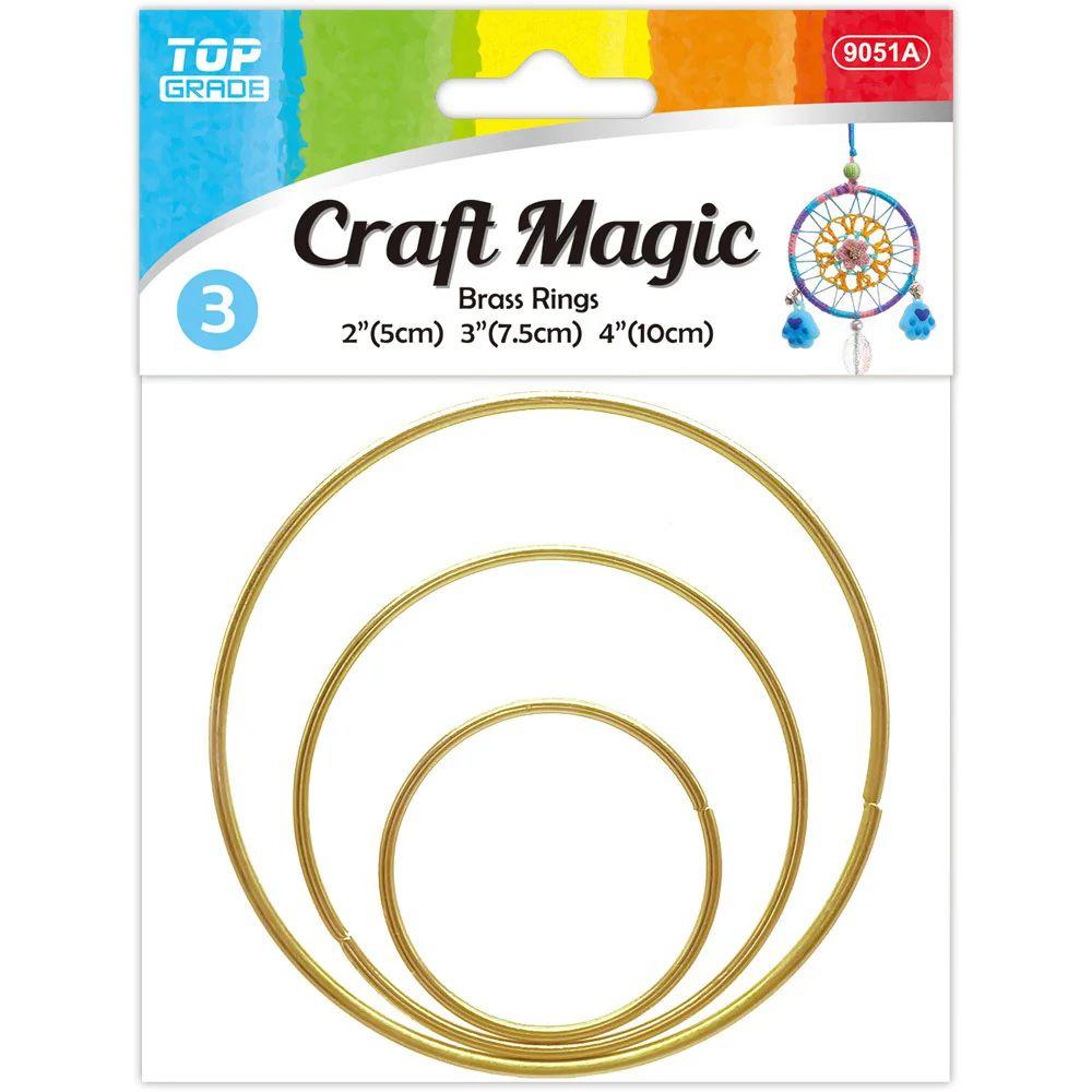 24 Wholesale Brass Rings 2"/1pc 3"/1pc image