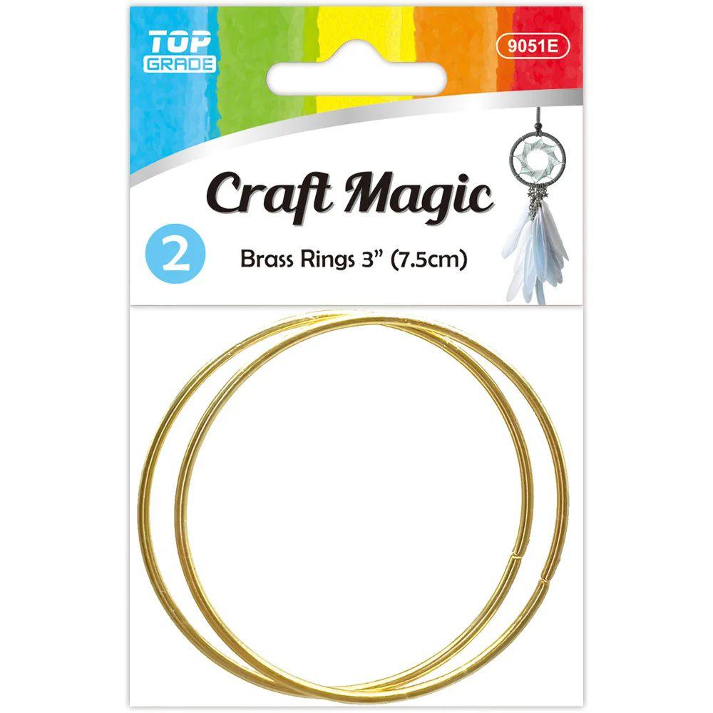 24 Wholesale Brass Rings 3"2pc image