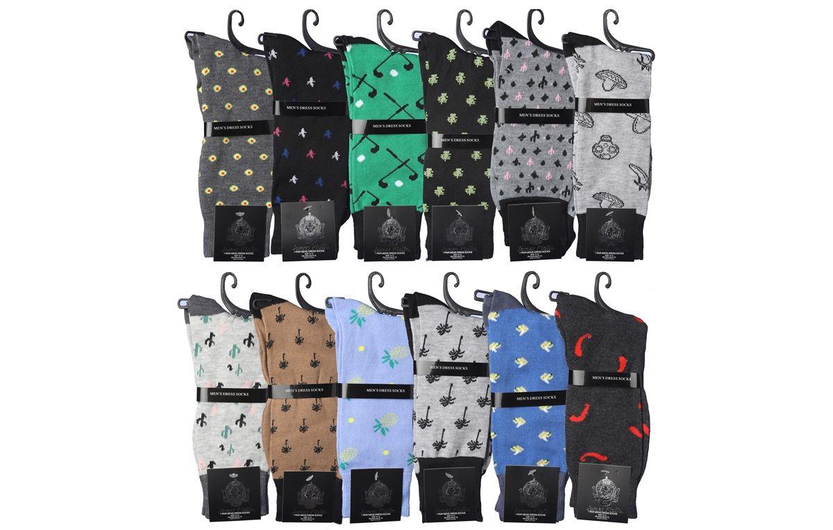 72 Wholesale Men's Dress Socks Single Pack image