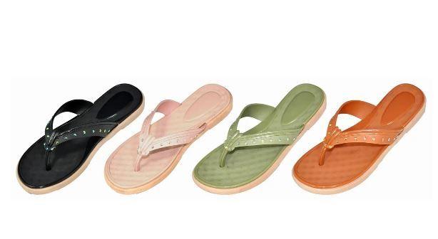 48 Wholesale Women's Jewel Sandal Flip Flop image