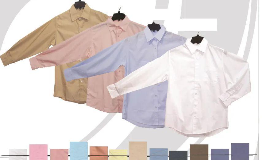 72 Wholesale Mens Long Sleeve Button Down Solid Color Shirts image