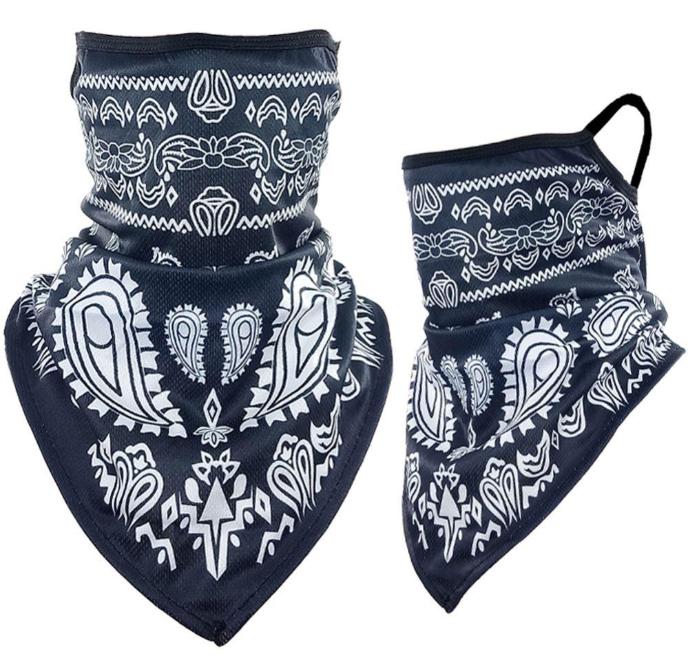 12 Wholesale Paisley Print Triangle Face Shields image