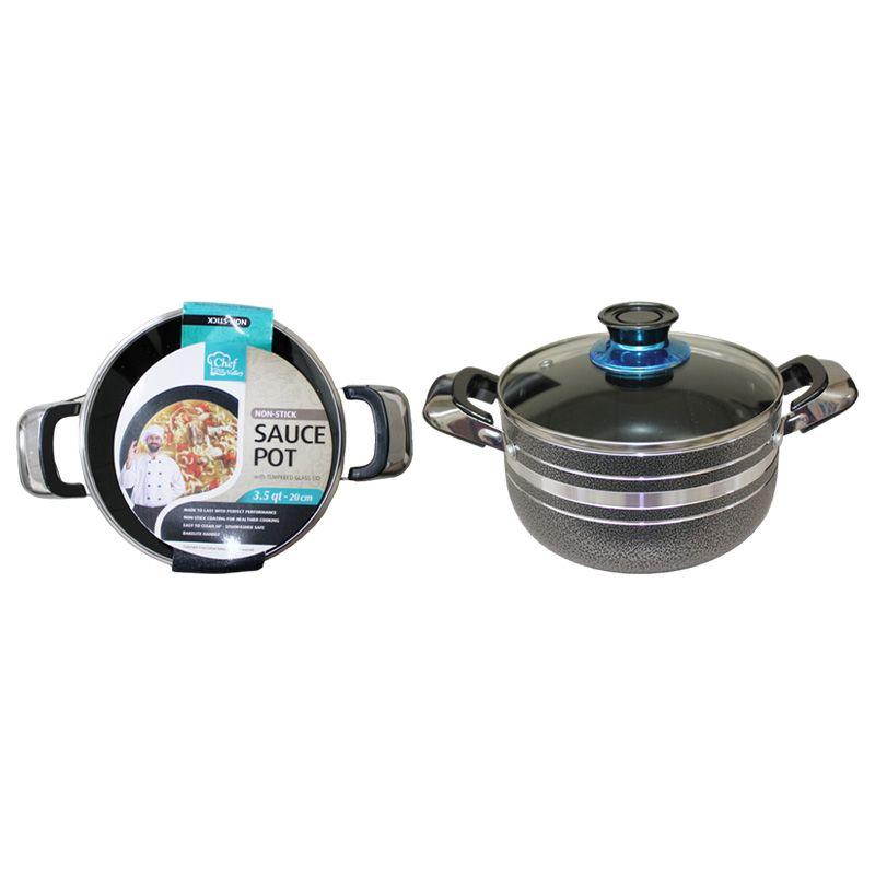 6 Wholesale 3.5qt Nonstick Sauce Pot W/lid image
