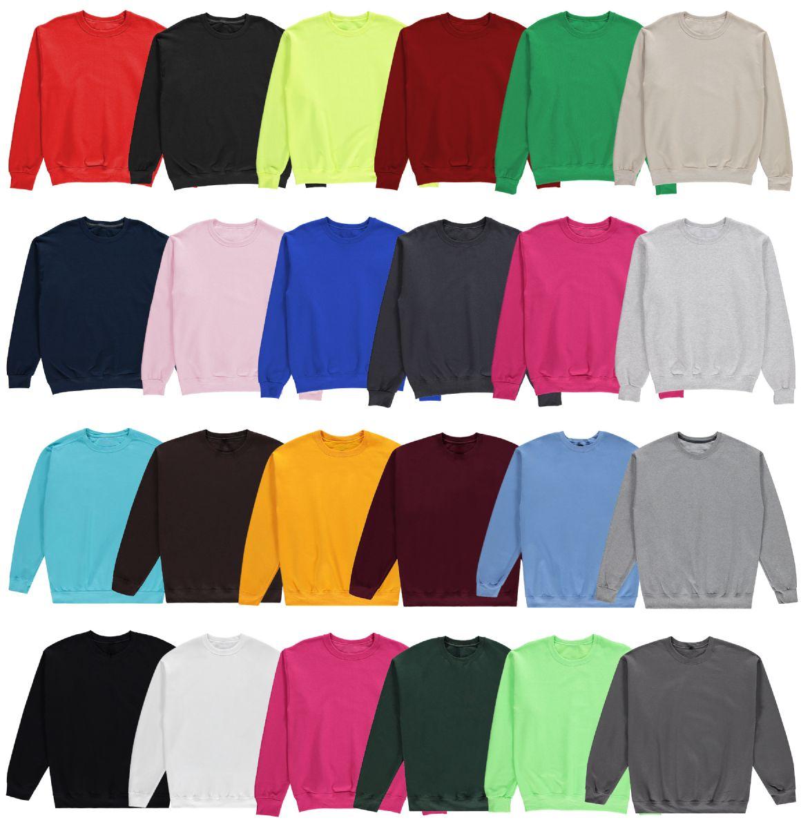 24 Wholesale Fleece Line Crew Neck Sweat Shirts Assorted Colors And Brands Unisex Size Small image