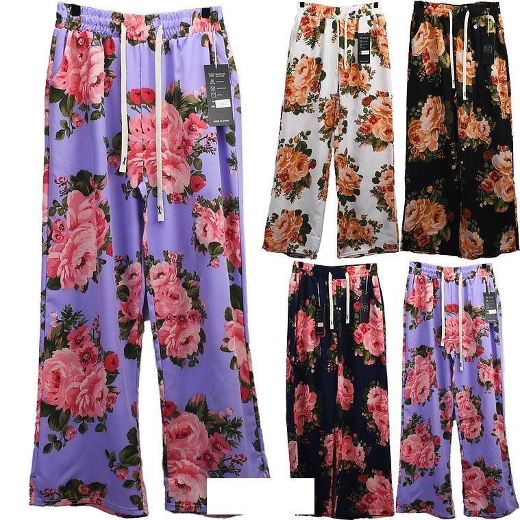 12 Wholesale Women's Cotton Soft Palazzo Wide Leg Pant With Pockets S/m image