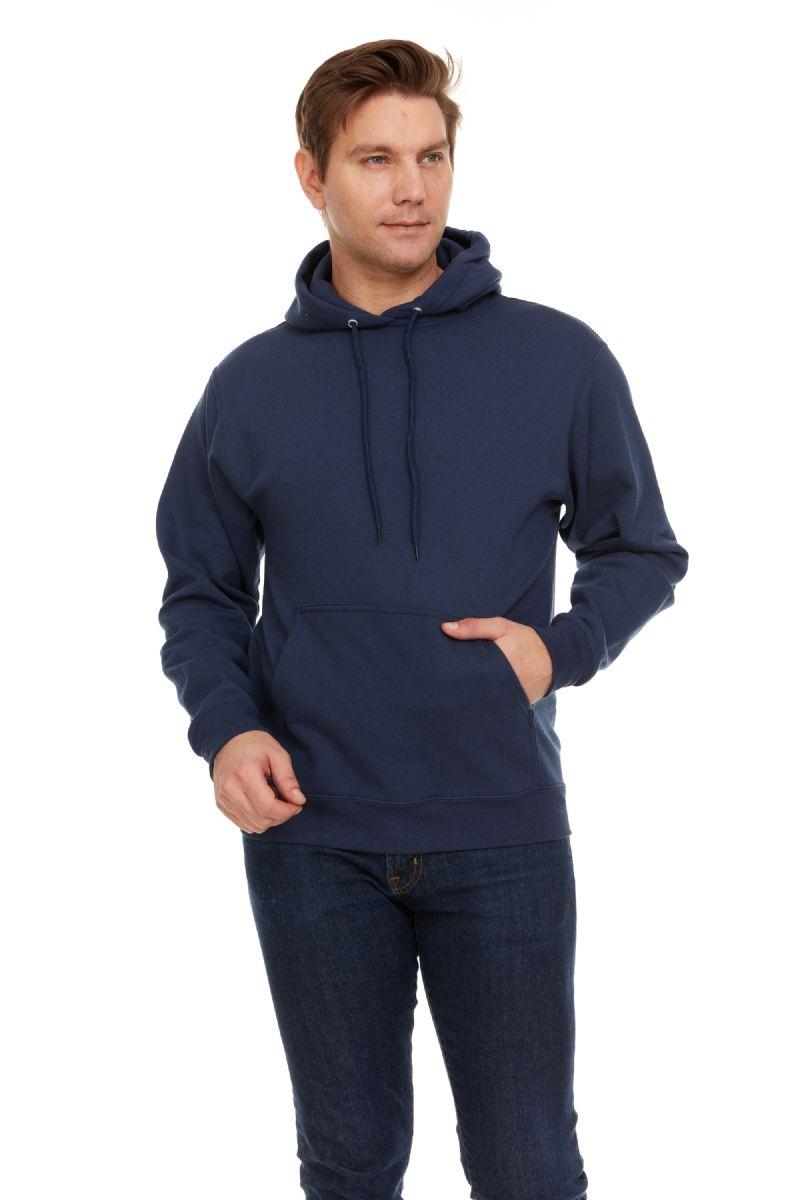 3 Wholesale Unisex Cotton Hoodie Sweatshirt In Navy Size Xlarge image
