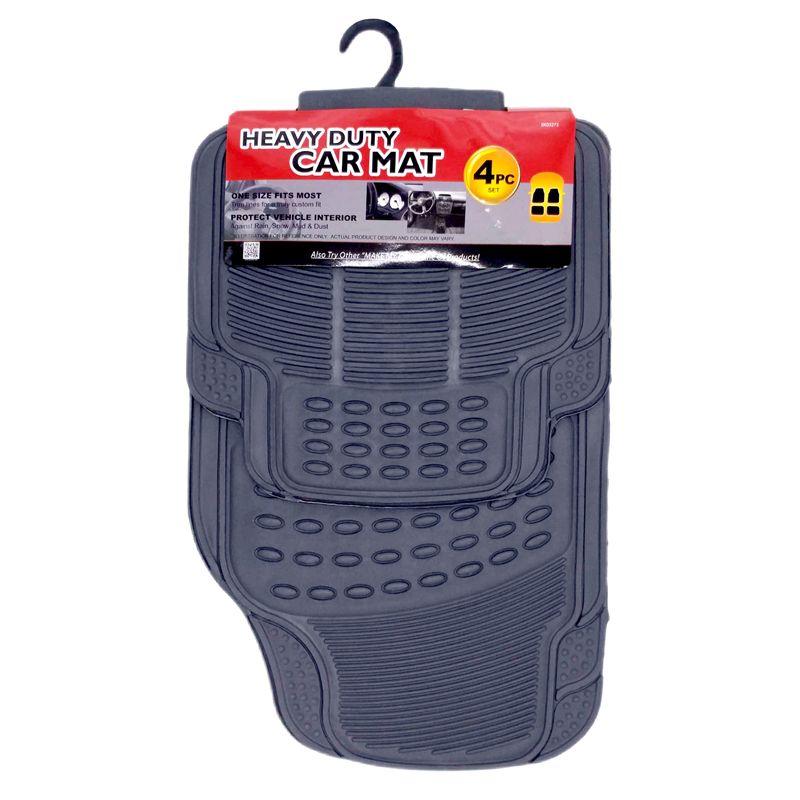 6 Wholesale 4 Pc Heavy Duty Grey Car Mat Set image