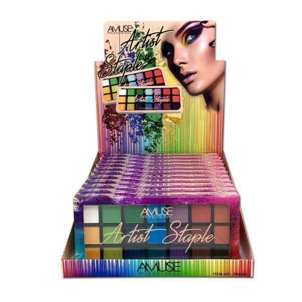 12 Wholesale Amuse Artist Staple Eyeshadow Palette In Countertop Display image