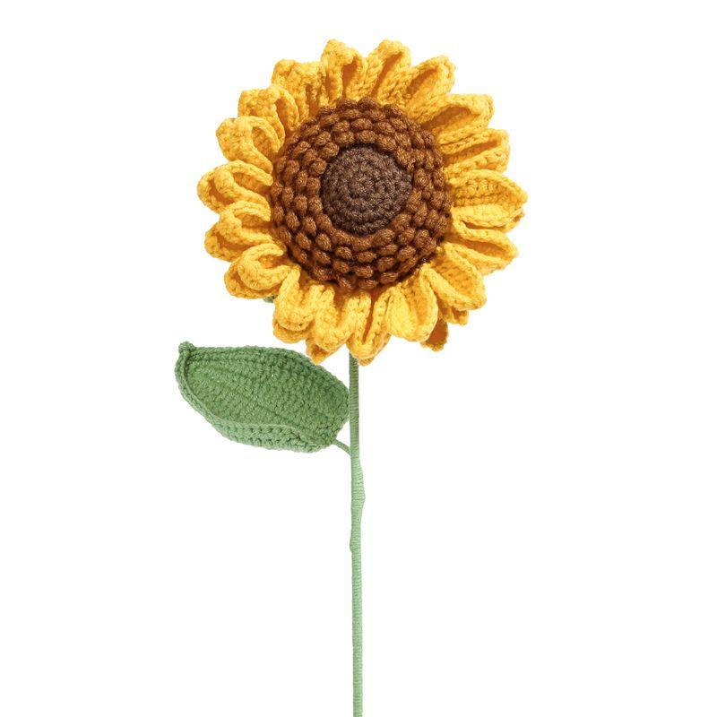 24 Wholesale Quality Crochet Sunflowers For Happy Bouquets And Events image