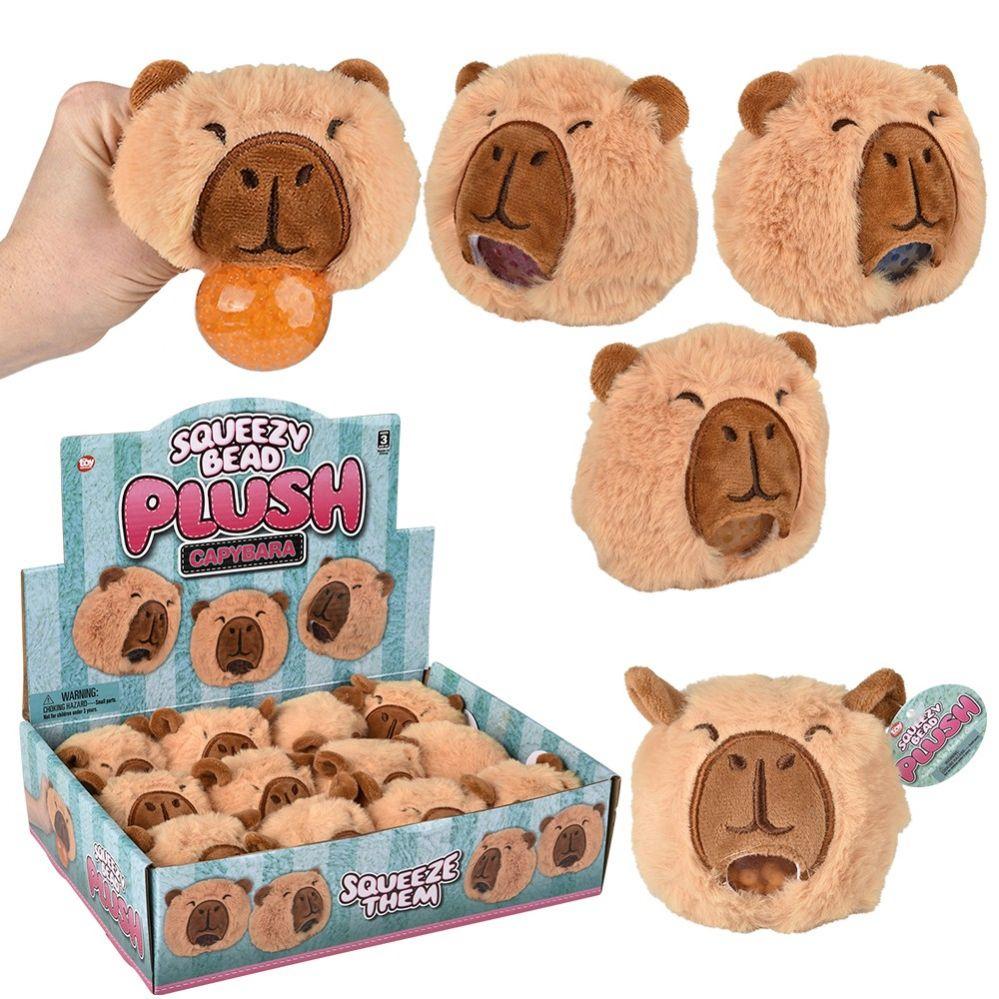 72 Wholesale 3" Capybara Squeezy Bead Plush Ball image