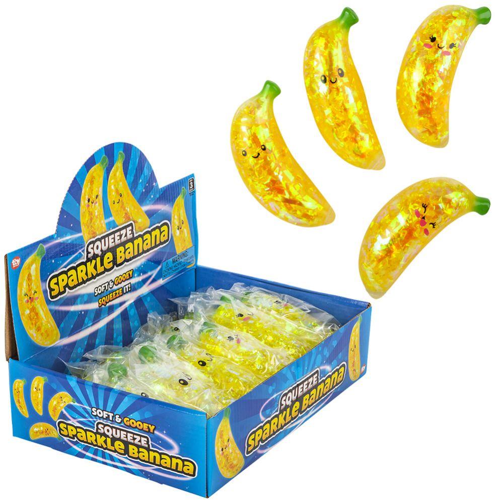 72 Wholesale 5.5" Squeeze Sparkle Banana image