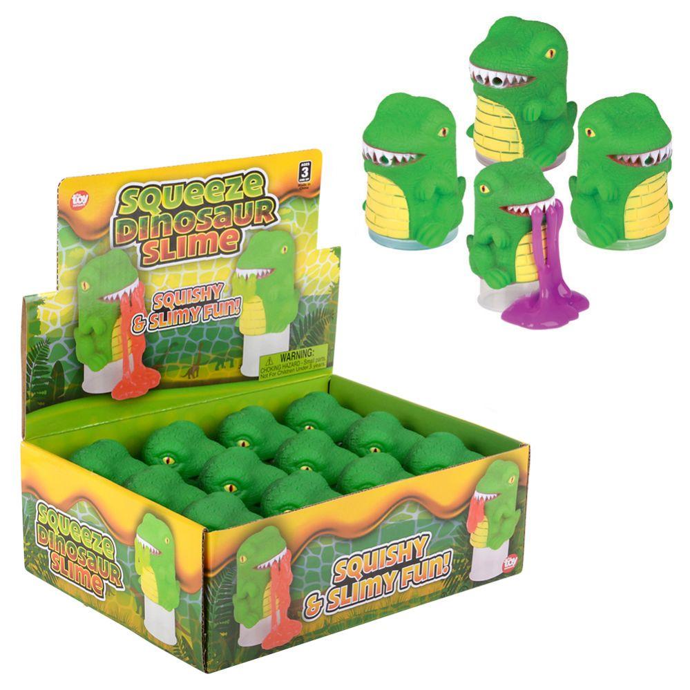 144 Wholesale 3" Squeeze Dinosaur Slime image