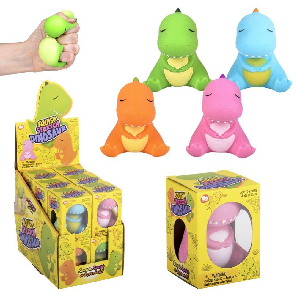 144 Wholesale 3" Squish And Stretch Dinosaur image