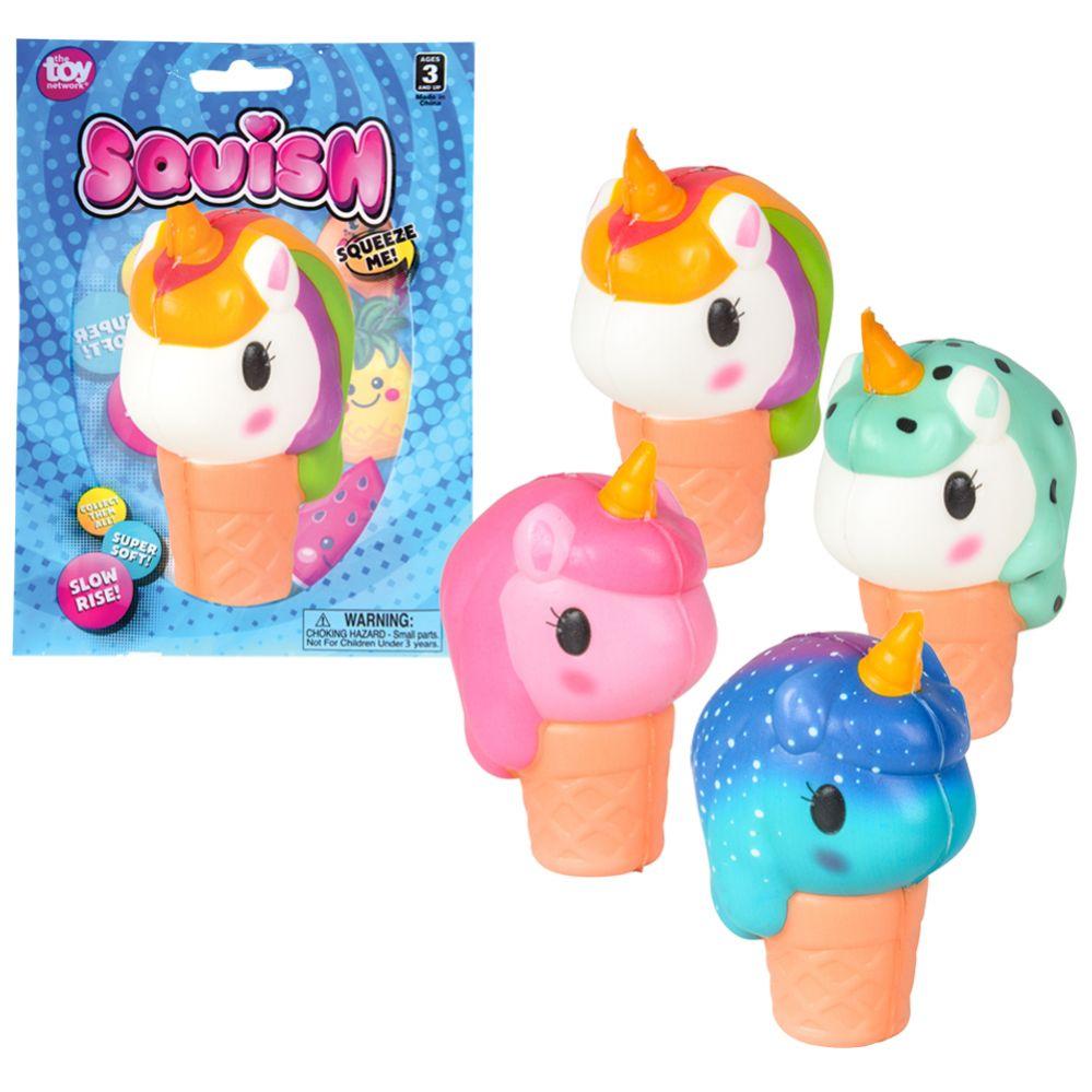 144 Wholesale 4" Squish Unicorn Ice Cream image
