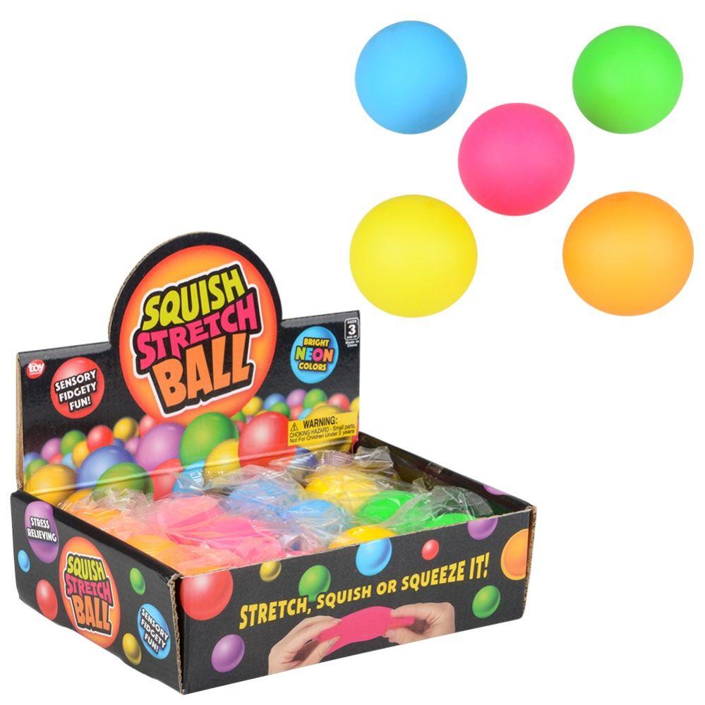 288 Wholesale Squish And Stretch Mini Gummi Ball 1.75" 12 Pcs/display Box image