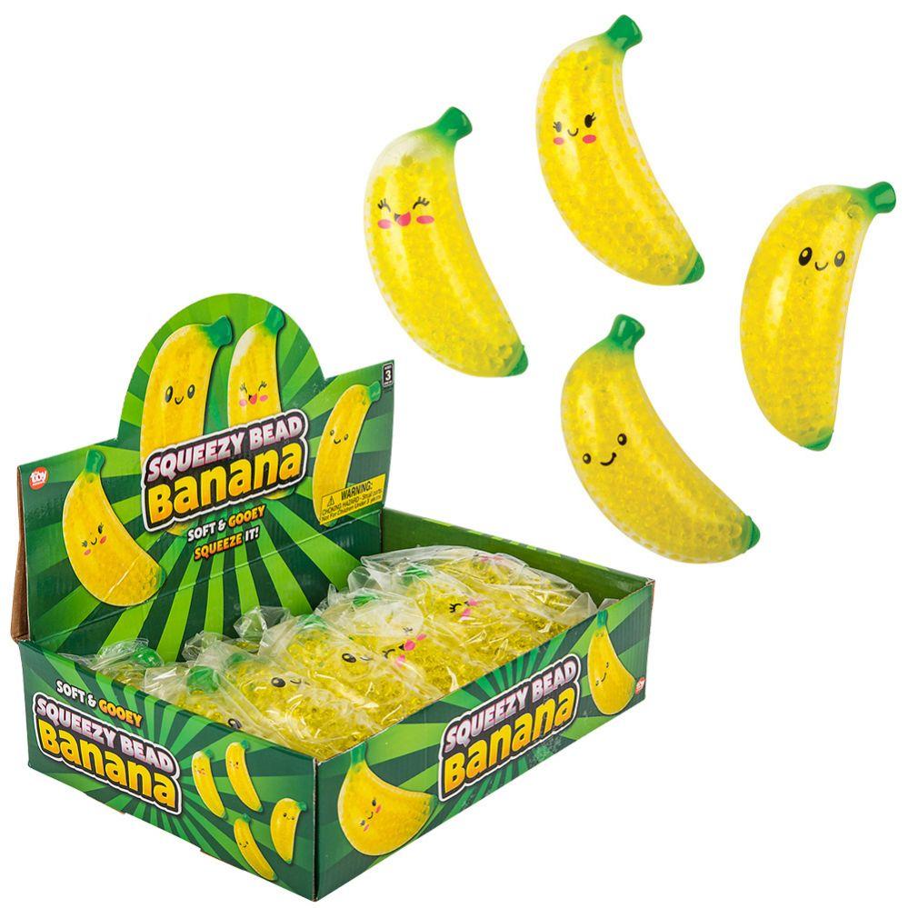 72 Wholesale 5.5" Squeezy Bead Banana image