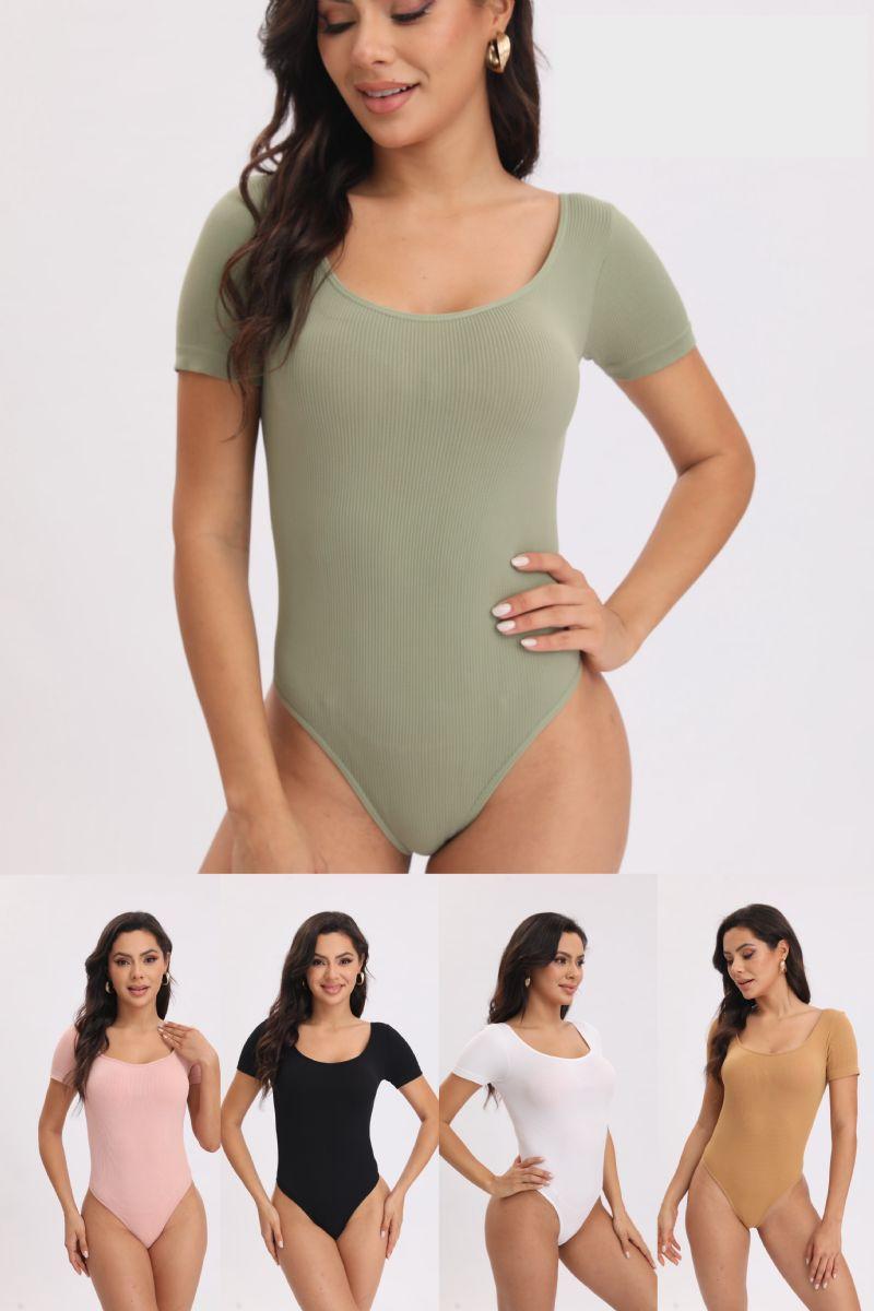 48 Wholesale Women's Low Back Bodysuit image