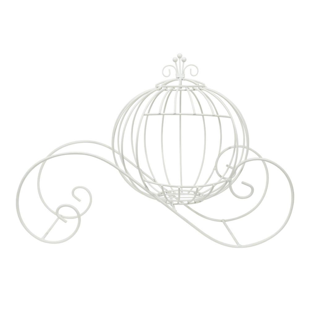 8 Wholesale Metal Pumpkin Carriage - White image