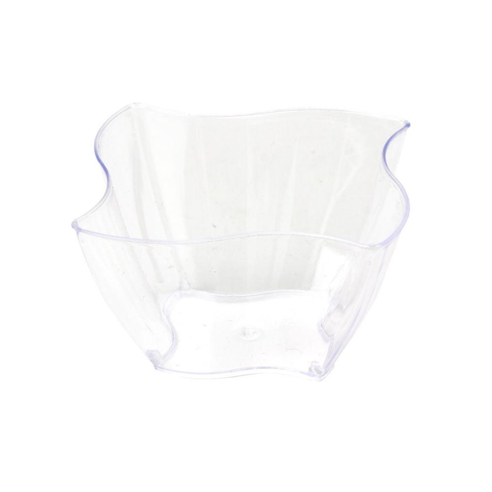 24 Wholesale Plastic Dessert Wavy Mini Bowl 3.3oz 2 inch 12pc/bag image