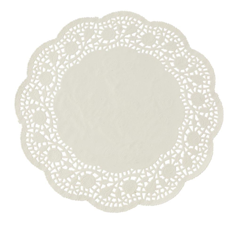 8 Wholesale Round Paper Doilies 10 inch 250pc/bag - White image